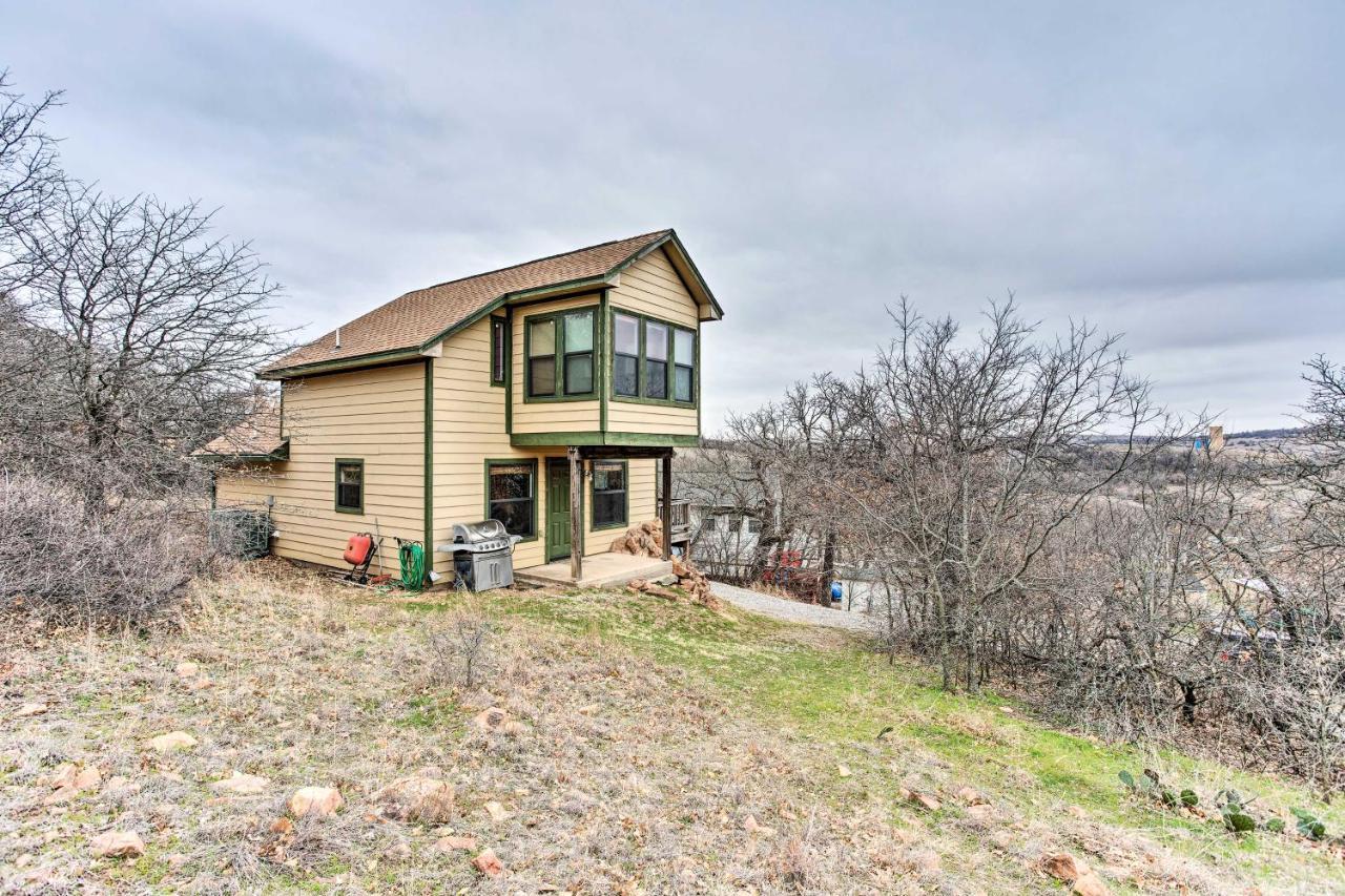 Medicine Park Cabin Rental With Mountain View Exterior photo